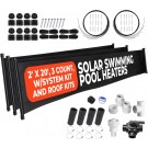 3-2X20' SunQuest Solar Swimming Pool Heater Complete System with Roof Kits